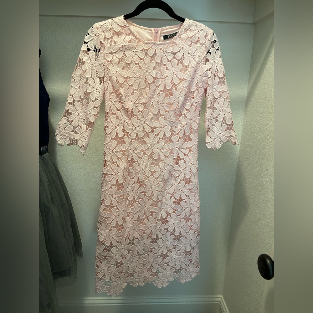 Pink lace dress